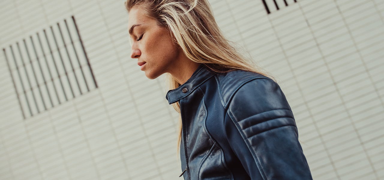 motorcycle jacket coral ladies